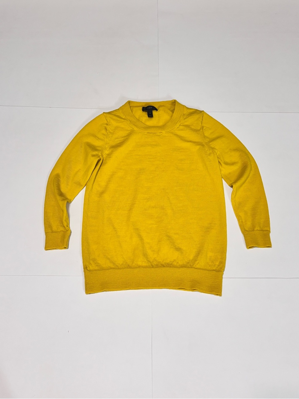 J. Crew Crewneck Sweater in Mustard Yellow
